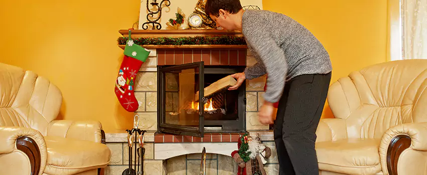 Rusted Metal Fireplace Restoration in Rancho Cordova, California